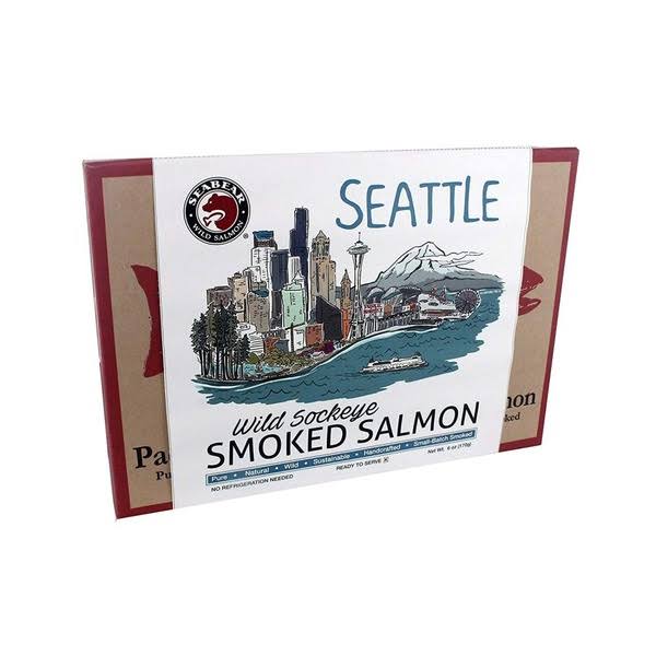 SeaBear Seattle Skyline Smoked Wild Sockeye Salmon - 6 oz