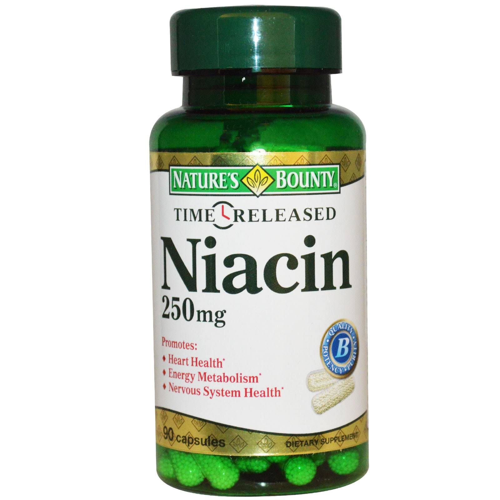 Nature's Bounty Time Released Niacin Dietary Supplement - 90 Capsules