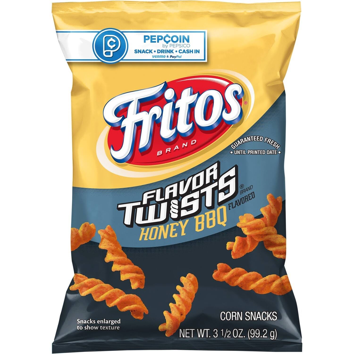 Fritos Flavor Twists Corn Snacks, Honey BBQ Flavored - 3.5 oz