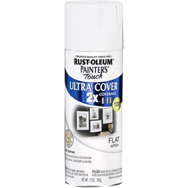Rust-Oleum 249126 Painter's Touch Multi Purpose Spray Paint - 12oz, Flat White