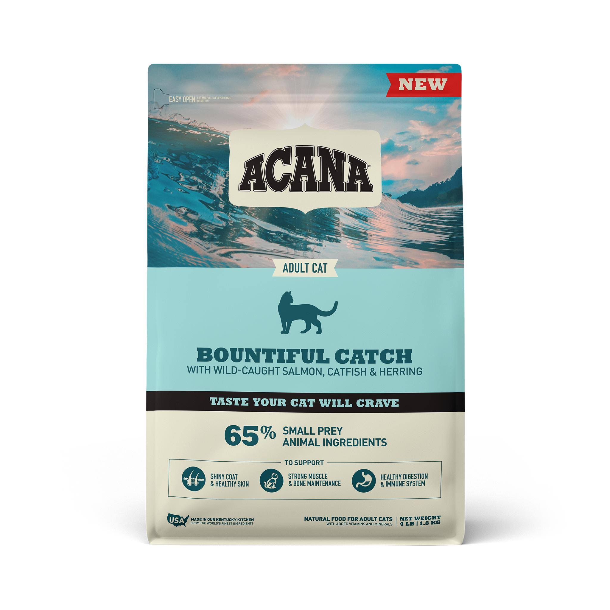 Acana Dry Cat Food, Bountiful Catch, Salmon, Catfish, and Herring, 4lb