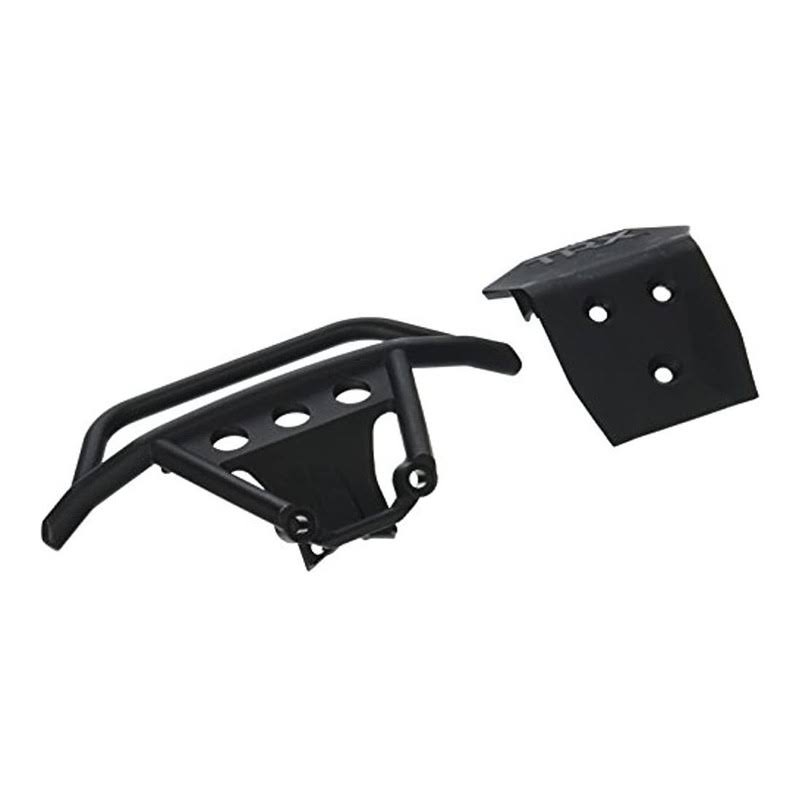 Traxxas 6735 Front Bumper and Skid Plate - Black