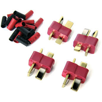 Common Sense RC Deans-Type Male Connector 4-Pack, Battery Plugs & Adapters
