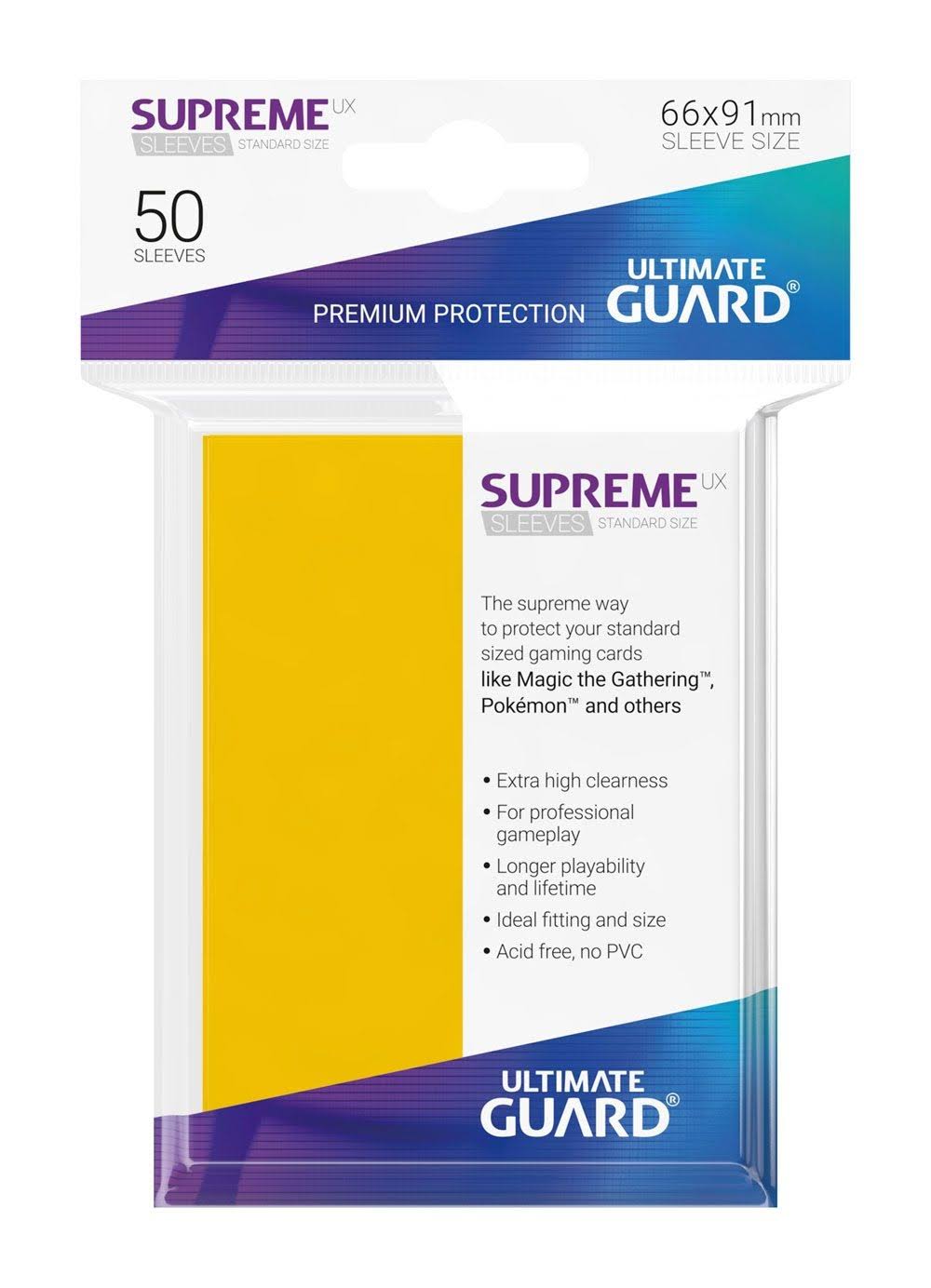 Ultimate Guard Supreme UX Sleeves Standard Size - Yellow (50)