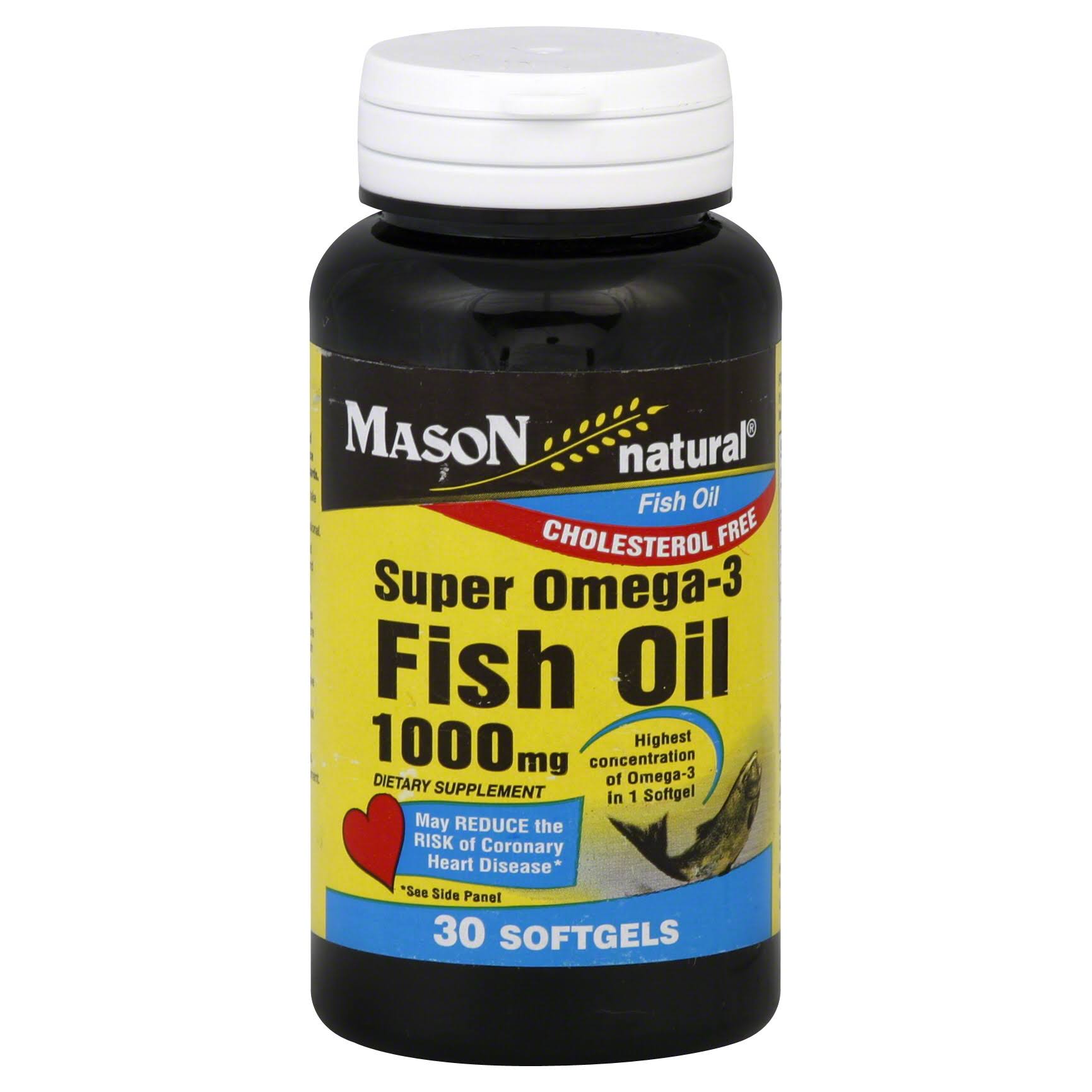 Mason Natural Super Omega-3 Fish Oil 1000mg Softgels - x30