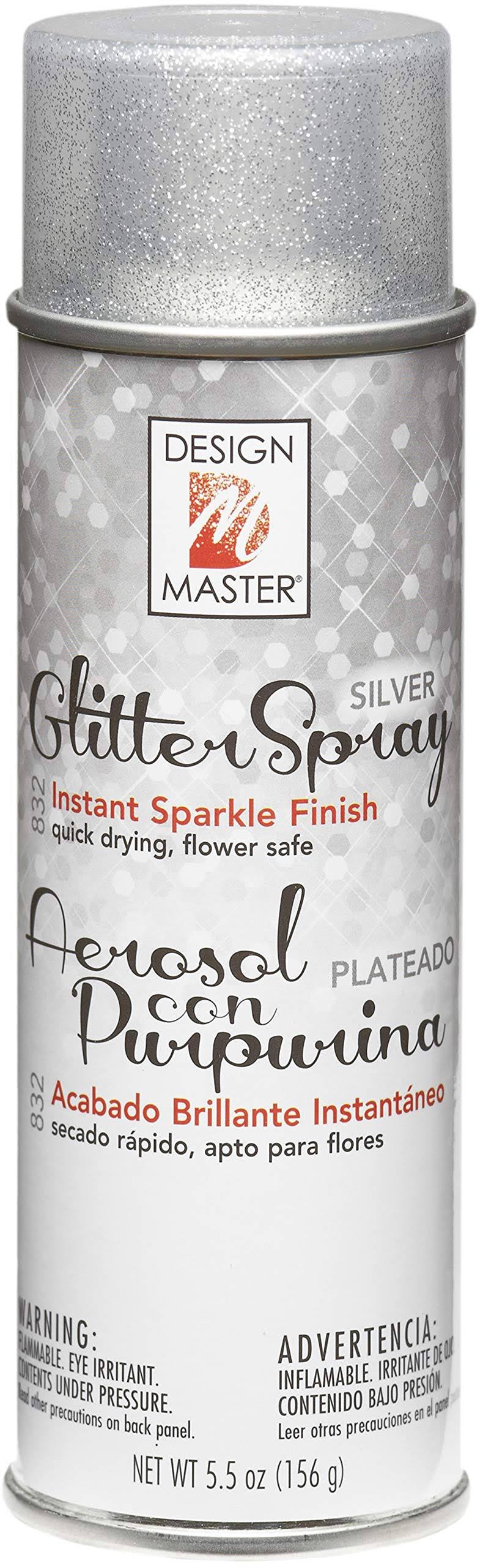 Design Master Glamourline Glitter Spray - Silver, 5.5oz