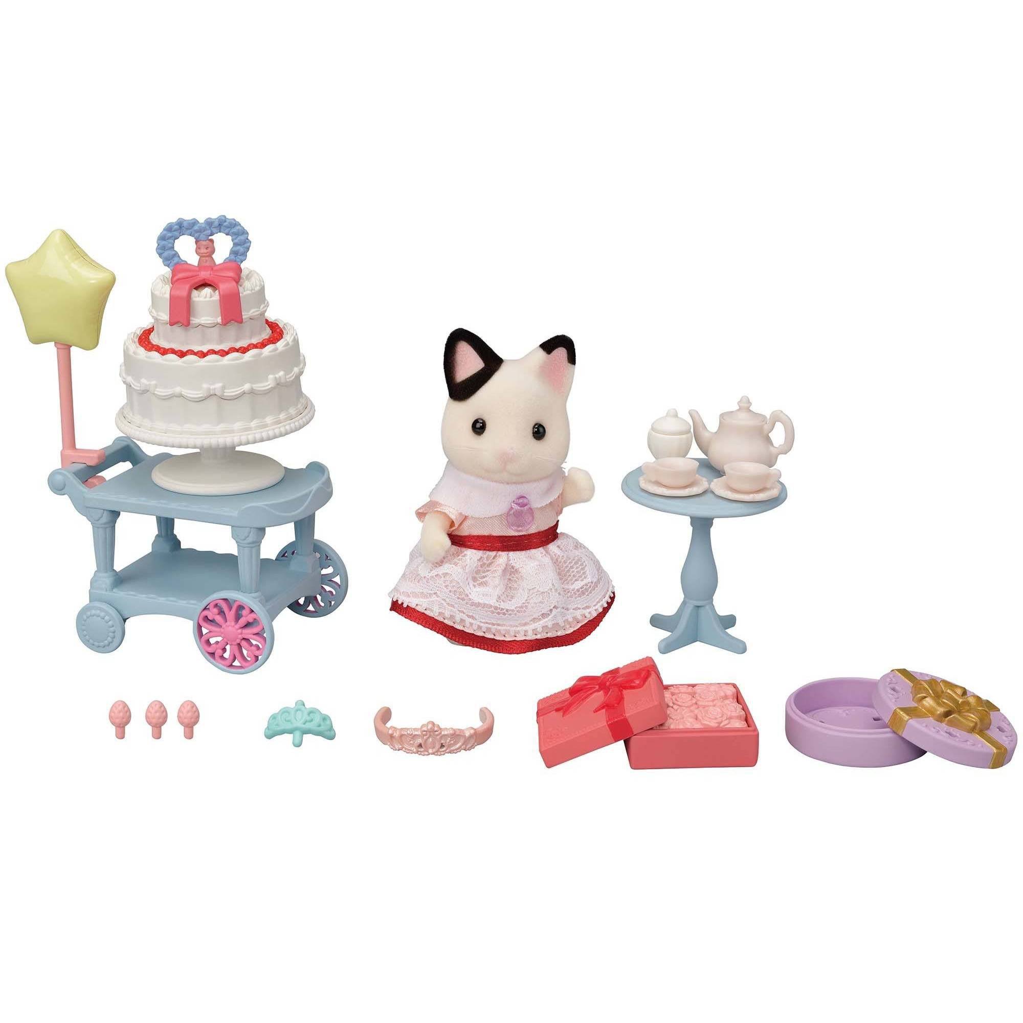 Calico Critters Party Time Playset Tuxedo Cat Girl