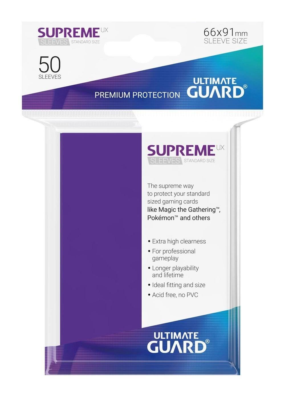 Ultimate Guard Supreme UX Sleeves Standard Size Purple 50 Ct.