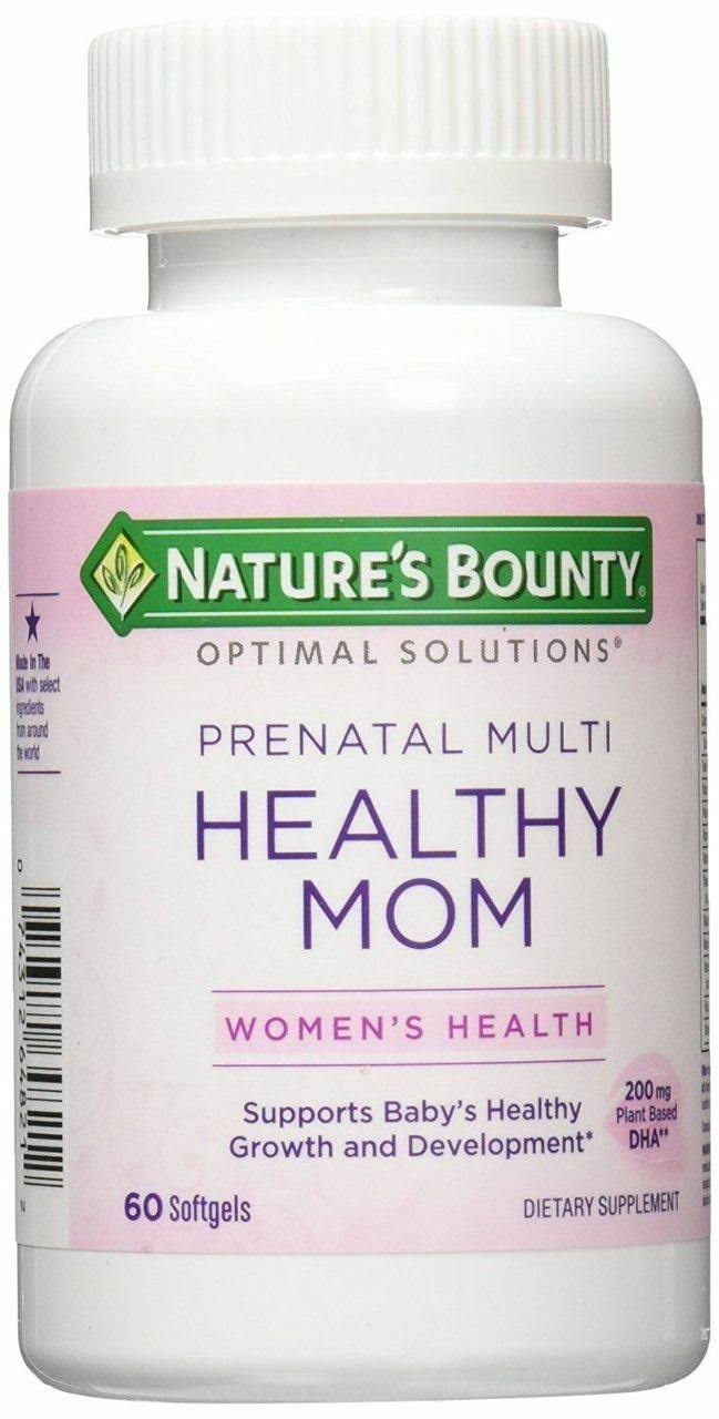 Natures Bounty Optimal Solutions Healthy Mom Prenatal Multivitamin - 60 capsules