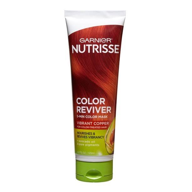 Garnier Nutrisse Color Reviver 5 Minute Nourishing Color Hair Mask, Vibrant Copper, 4.2 FL oz
