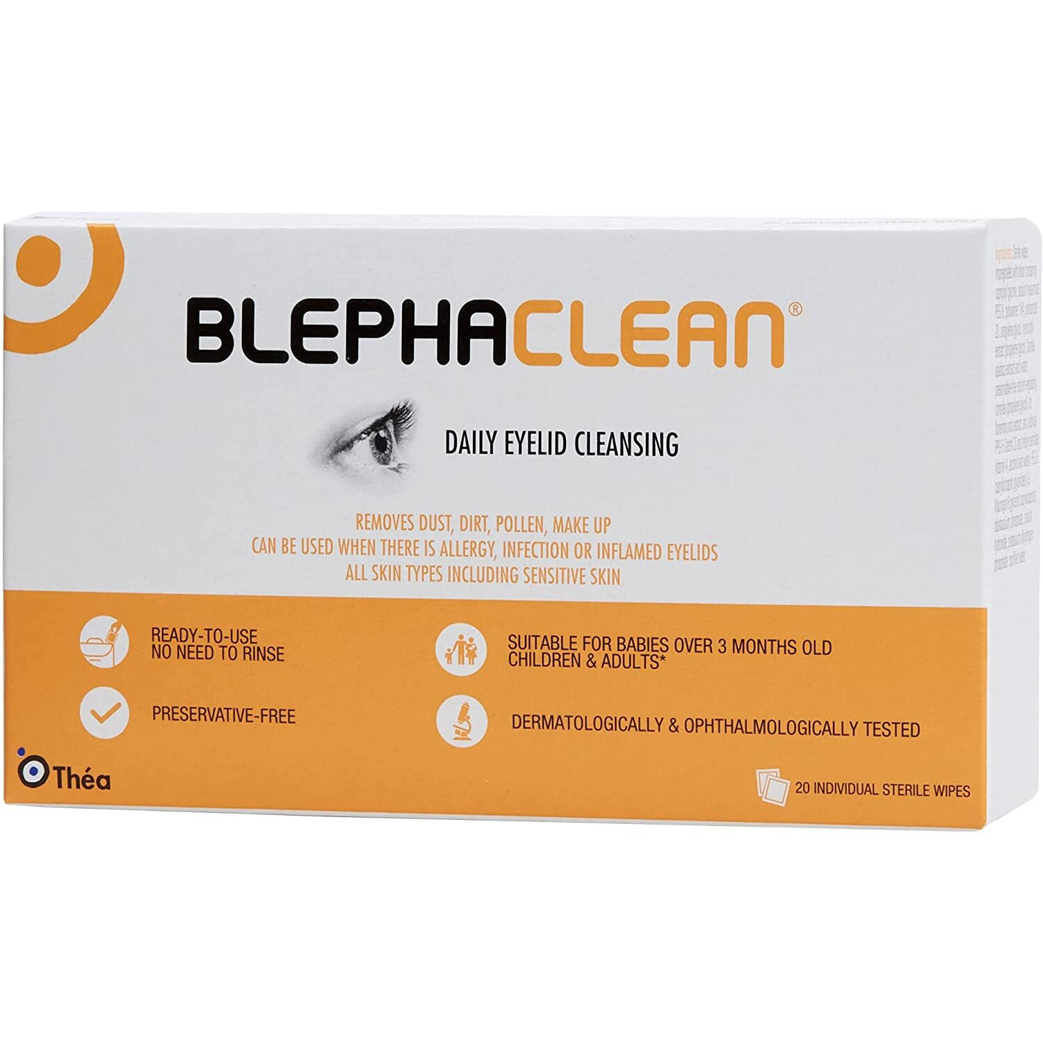 Blephaclean 20 Sterile Eyelid Wipes