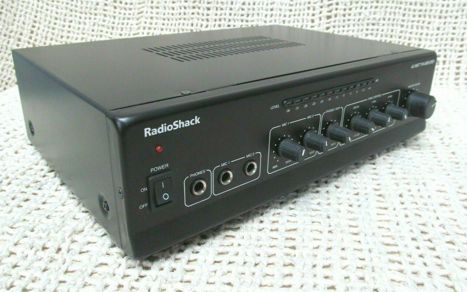 Radio Shack 40-Watt Pa Amplifier Dual Microphone 3 Band Equalizer w/ Power Cord 3200027