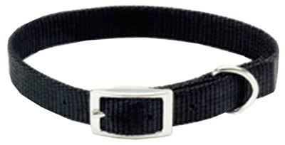 Coastal Pet Nylon Dog Collar - Black, 3/4" x 18"