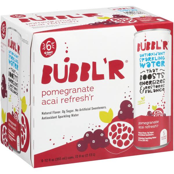 Bubbl'r Pomegranate Acai refresh'r Antioxidant Sparkling Water - 12 fl oz