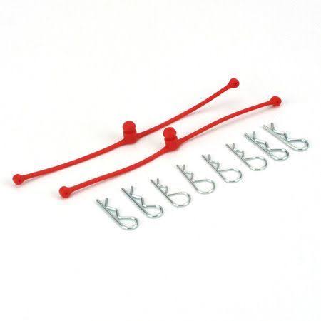 DuBro Body Klip Retainers - Red, 2pcs