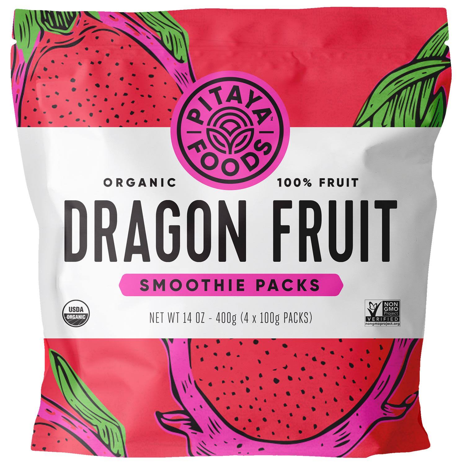 Pitaya Plus Organic Smoothie Pack - Dragon Fruit, 3.5oz