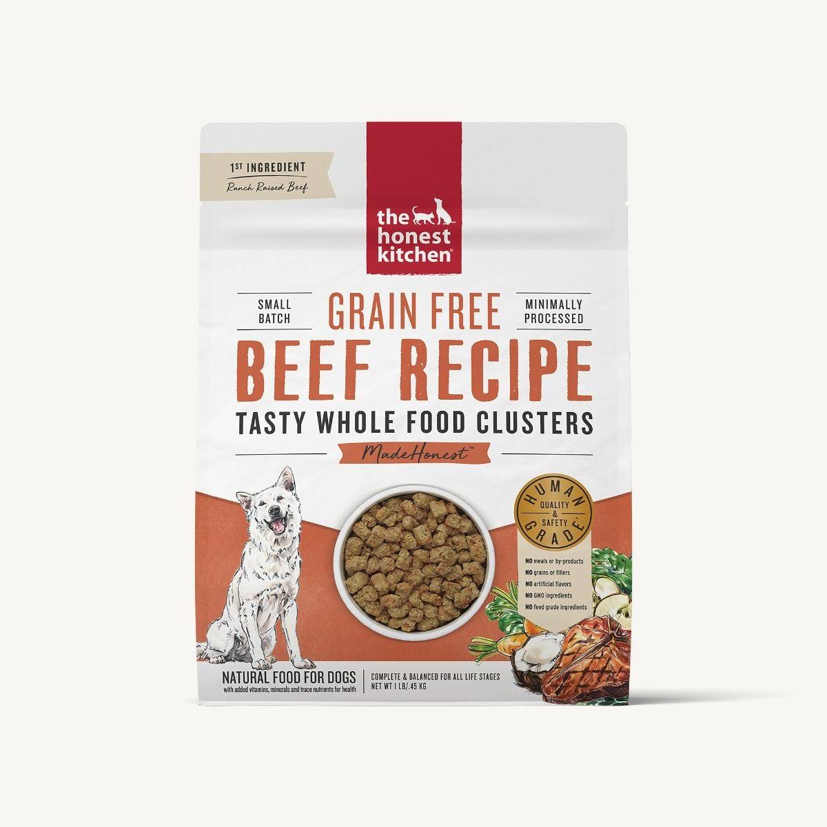 The Honest Kitchen The Whole Food Clusters Beef Recipe Grain-Free Human Grade Natural Dry Dog Food