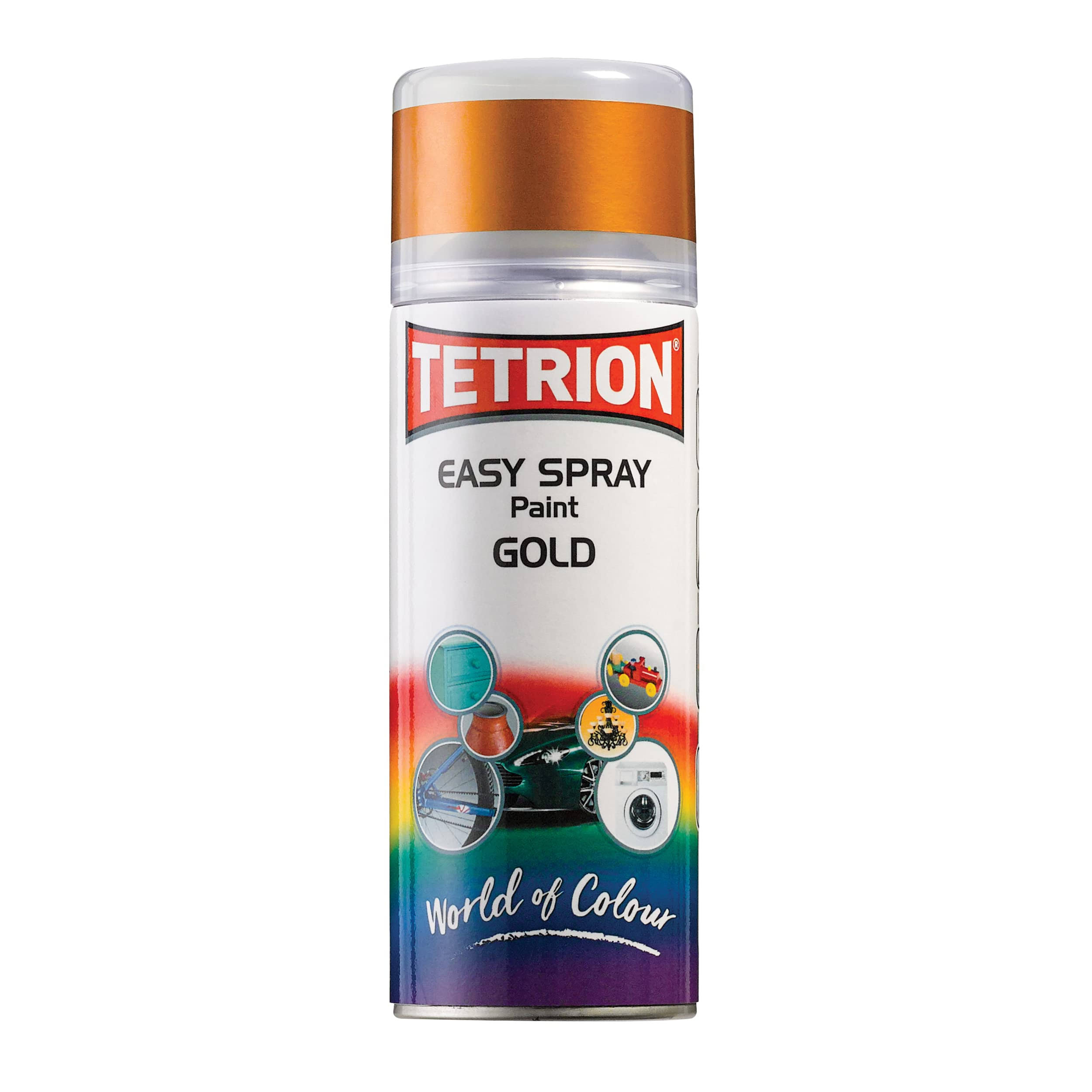 Tetrosyl Easy Spray Gloss Paint - Gold, 400ml