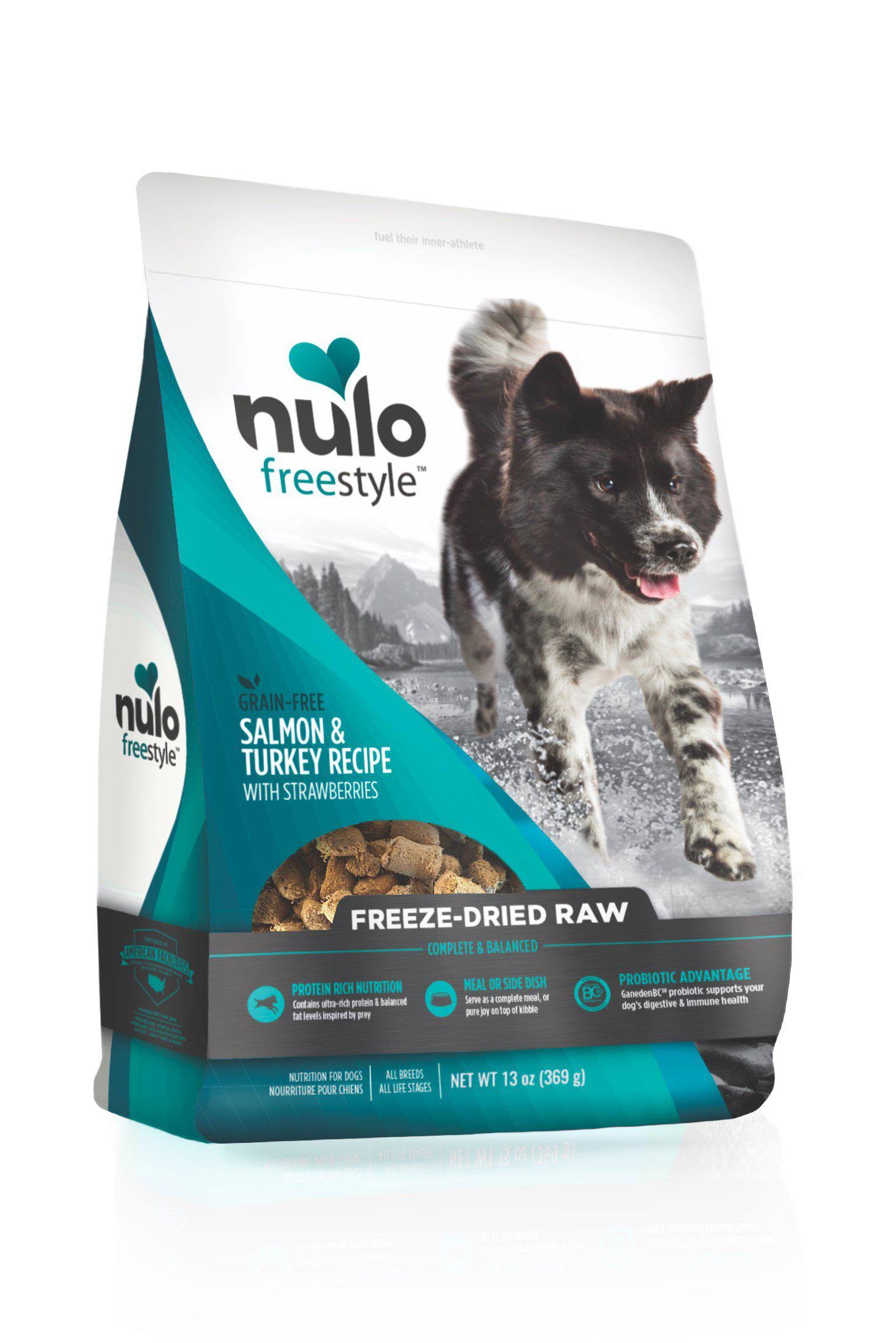 Nulo Freestyle Freeze Dried Raw Grain Free Salmon Dog Food 13oz
