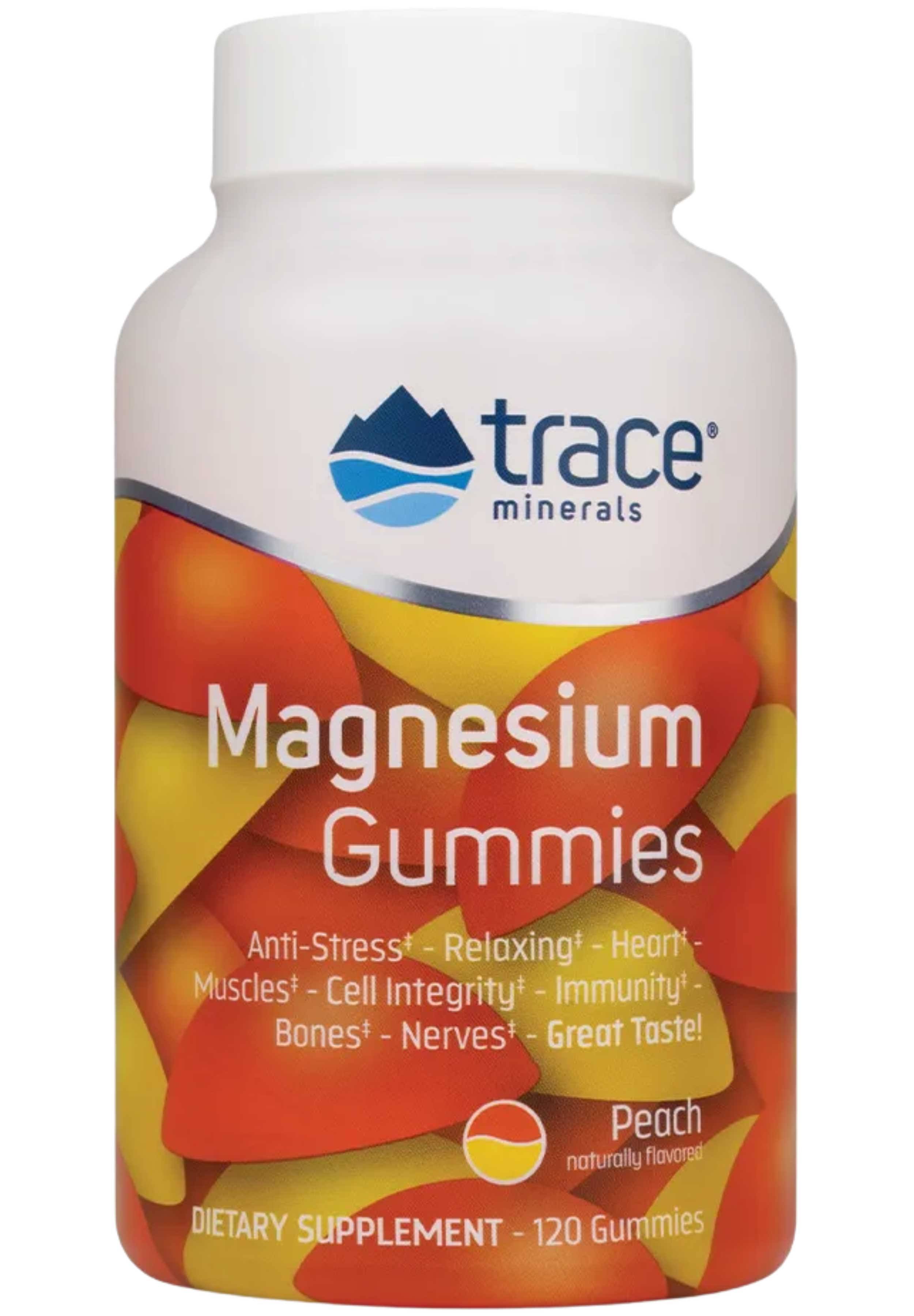 Trace Minerals Magnesium Gummies - Peach 120 Gummies