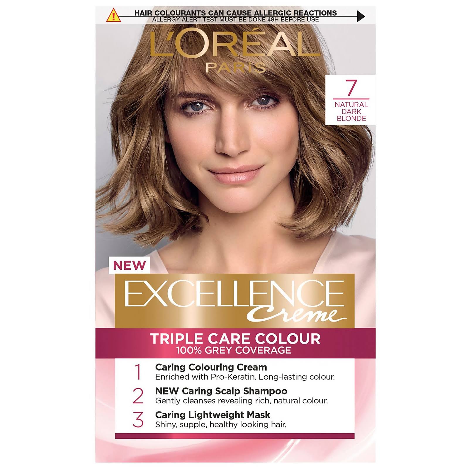 L'Oreal Excellence Permanent Hair Dye - 7 Natural Dark Blonde