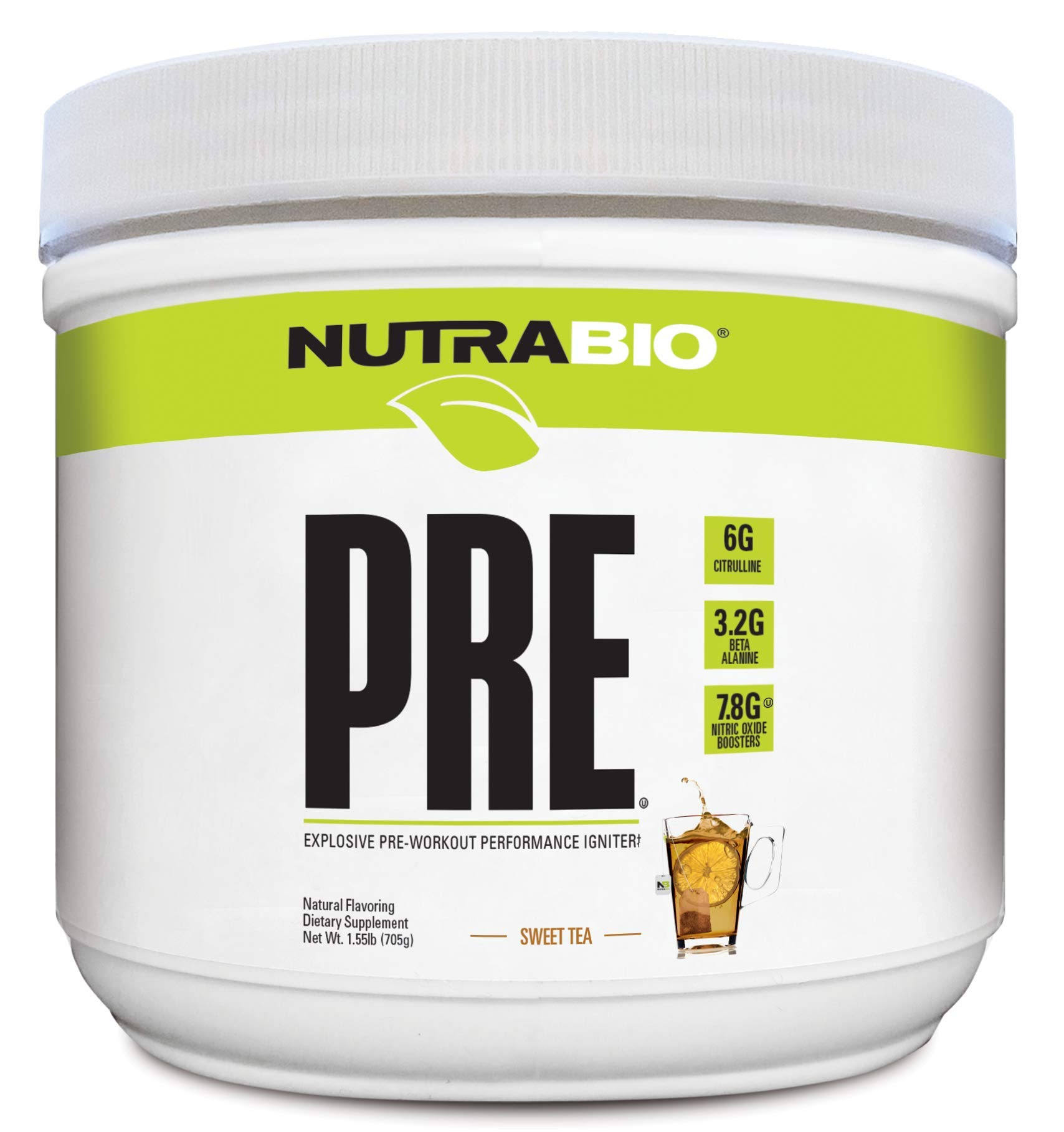 NutraBio Pre Workout V5 Natural Sweet Tea