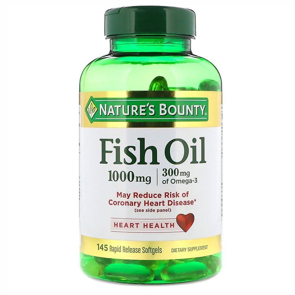 Nature's Bounty Fish Oil Dietary Supplement - 145 Rapid Release Softgels