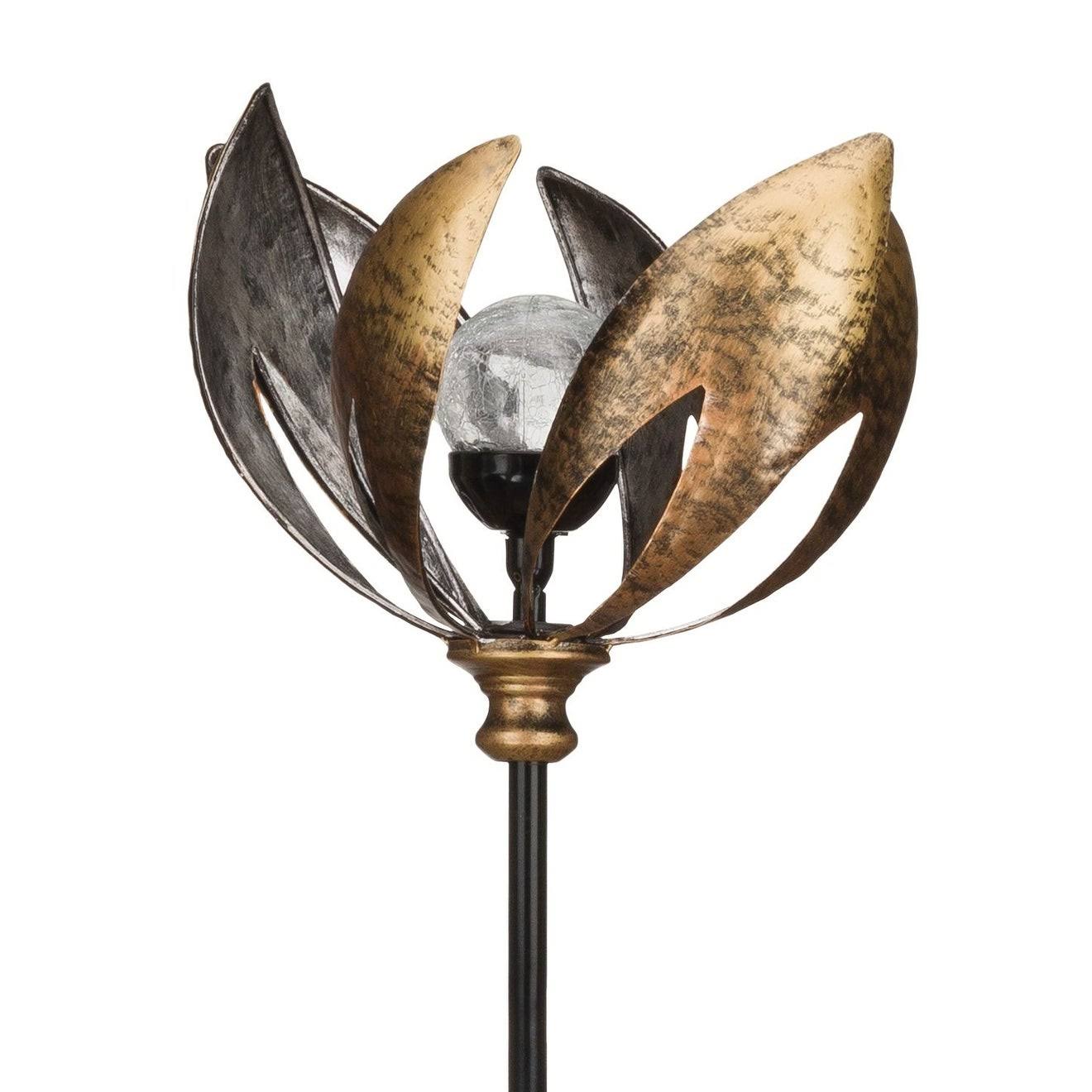 Regal Art & Gift 12749 - 59" Galvanized/Gold Lotus Wind Spinner