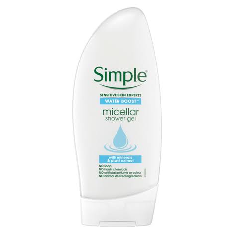 Simple Water Boost Micellar Shower Gel, 250ml