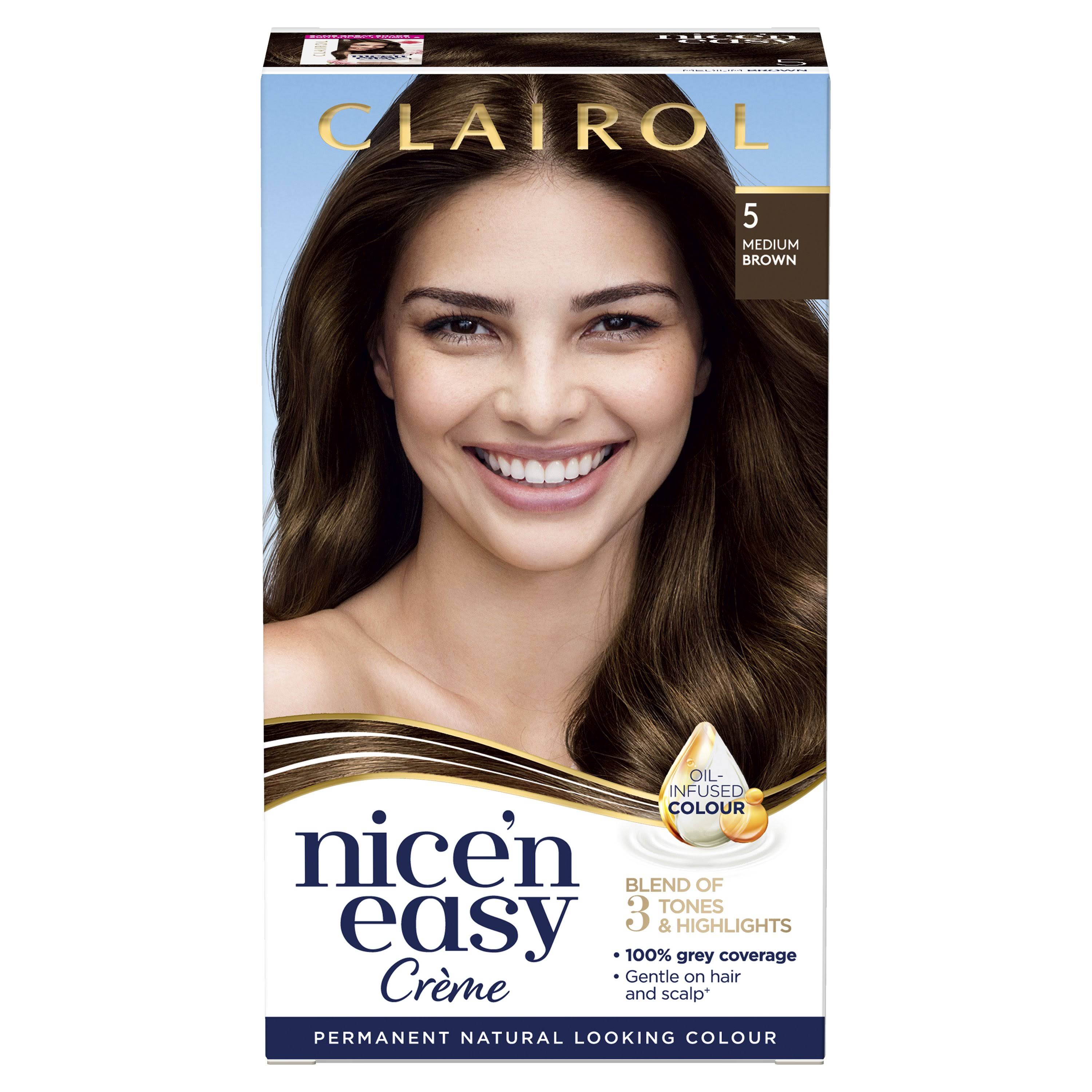 Clairol Nice'n Easy Permanent Hair Dye - 5 Medium Brown