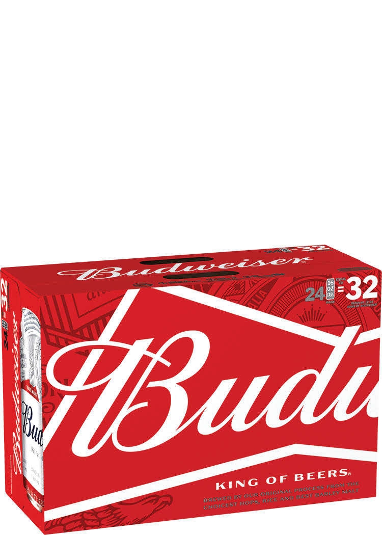 Budweiser Beer - 24 x 16oz Pack