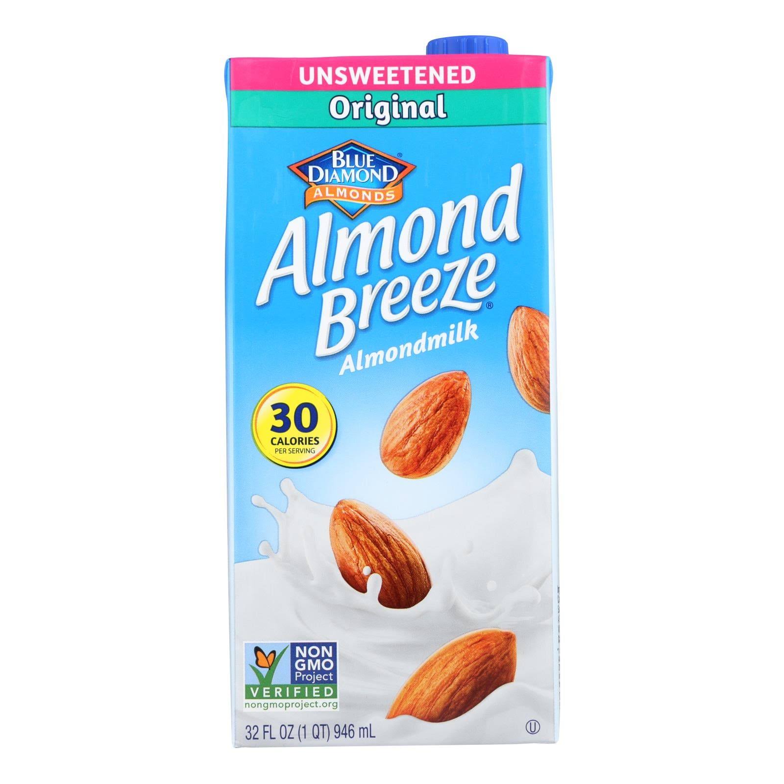 Blue Diamond Dairy, almond Milk Original Unsweetened, 32 fl oz