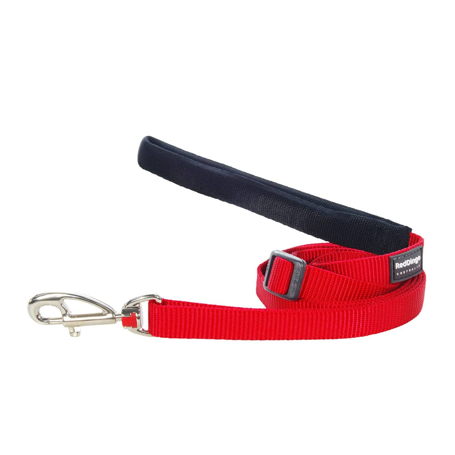 Red Dingo Classic Dog Leash - Red, 15mm x 1.8m