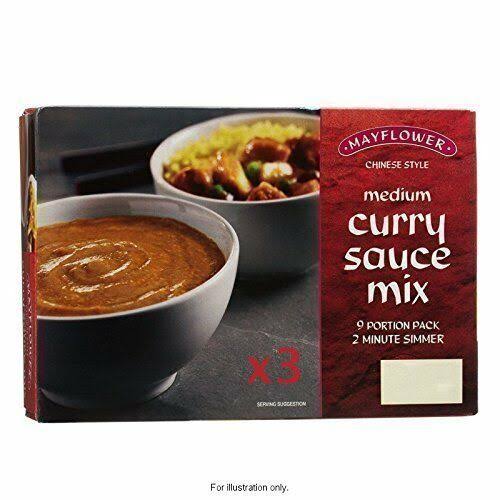 3 x Mayflower Chinese Curry Sauce Medium 255g