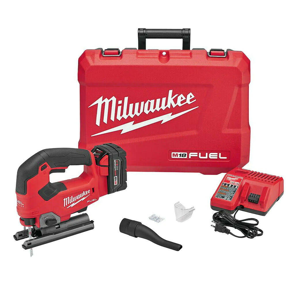 Milwaukee 2737 21 M18 Fuel 18V Cordless Brushless Jig Saw Kit with 5 0Ah Battery