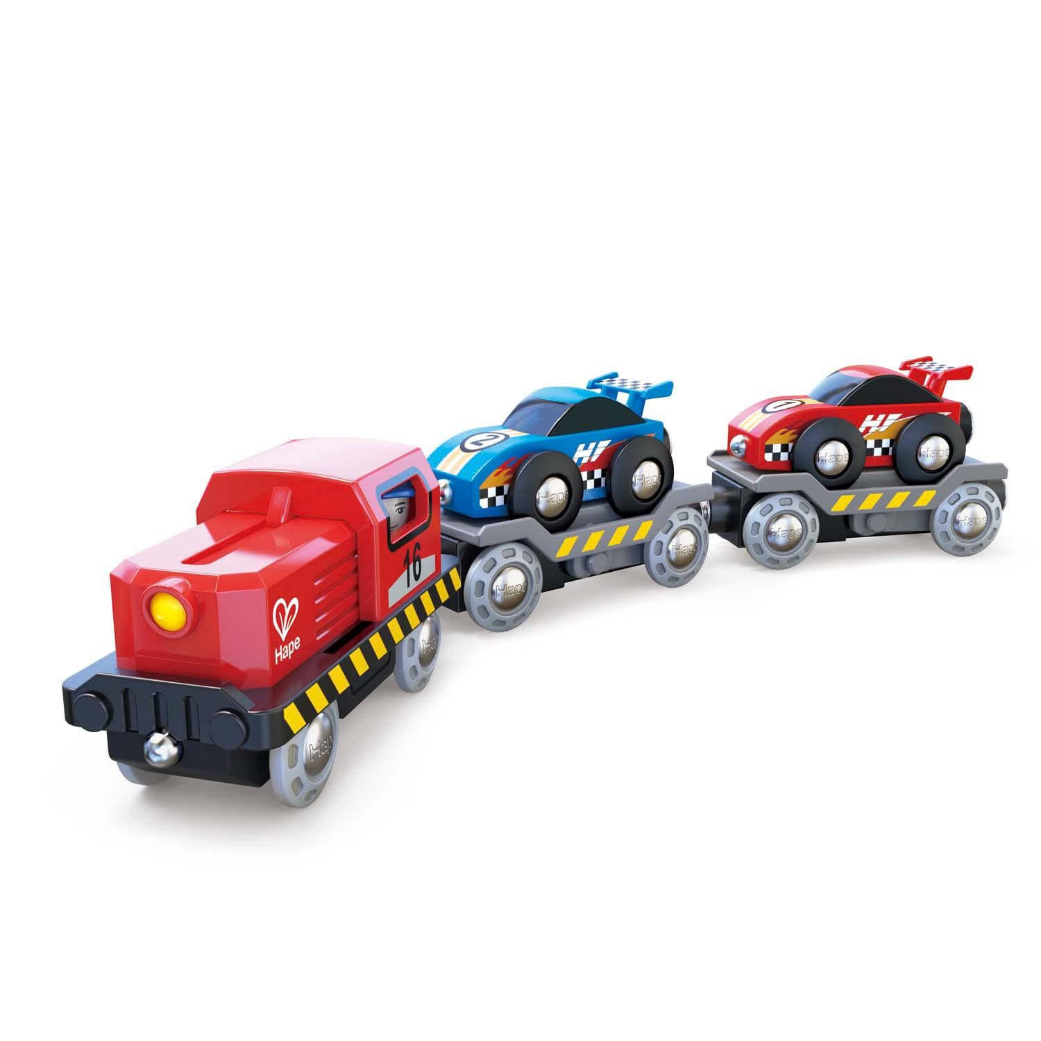 Hape Toys Race Car Transporter - 6pcs, 11cm x 19.7cm, 1.5cm