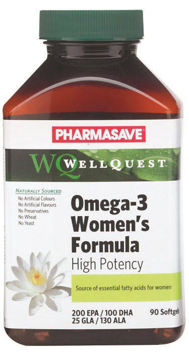 PHARMASAVE WELLQUEST OMEGA-3 WOMENS FORMULA HP SOFTGEL CAPSULE 90S