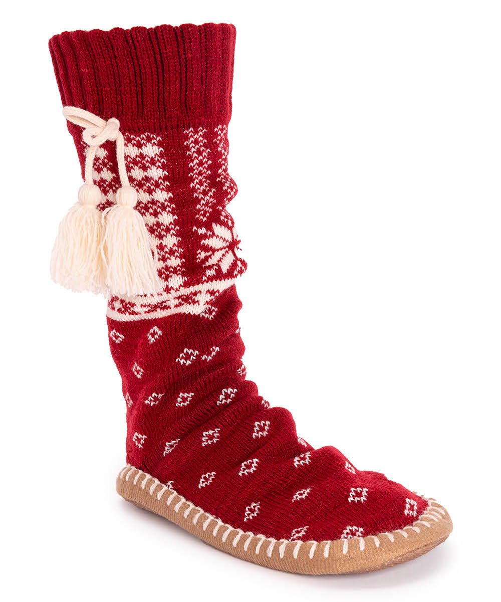 Muk LUKS Women's Slipper Socks with Tassels