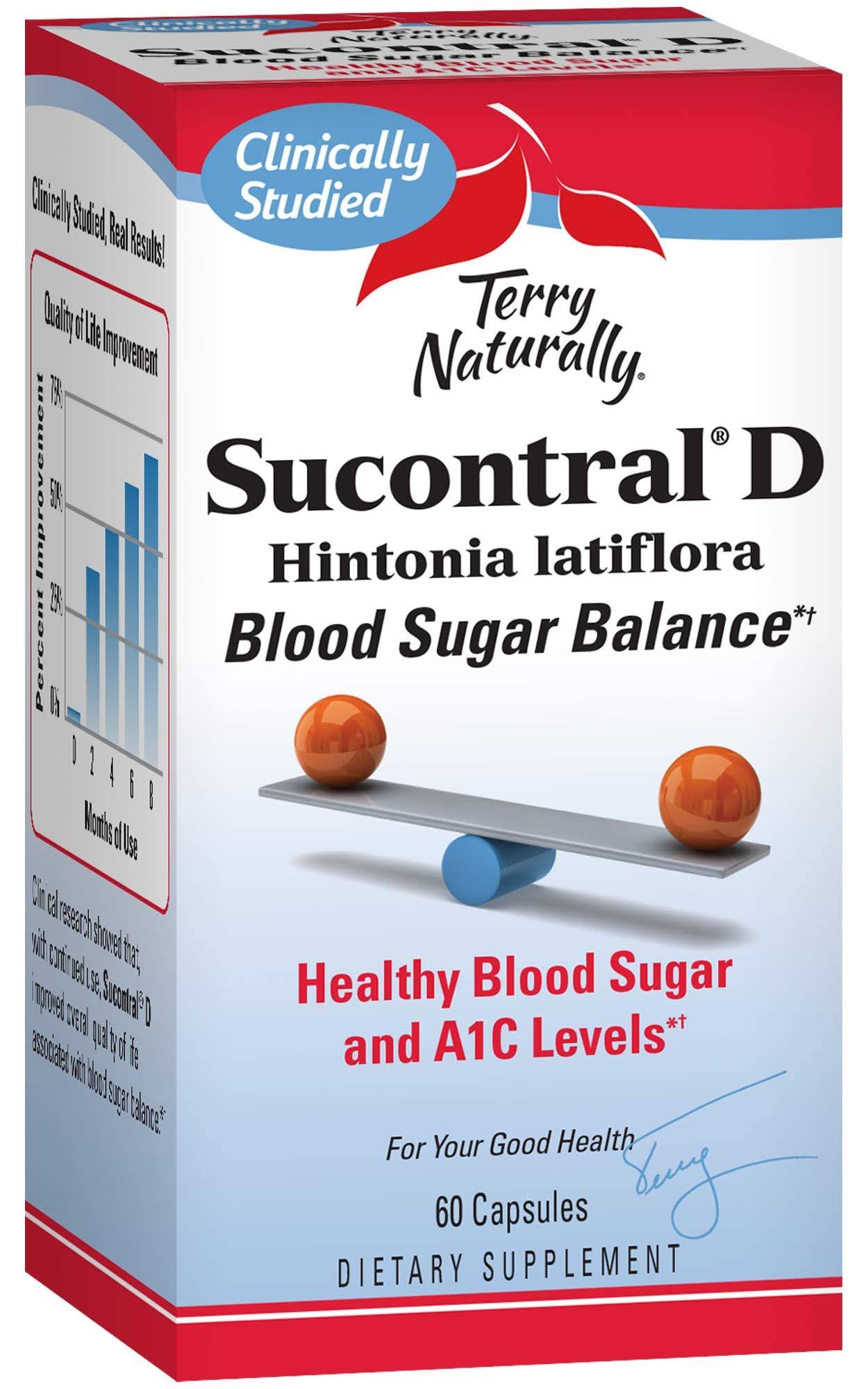 EuroPharma Terry Naturally Sucontral D Blood Sugar Balance Supplement - 60 Capsules