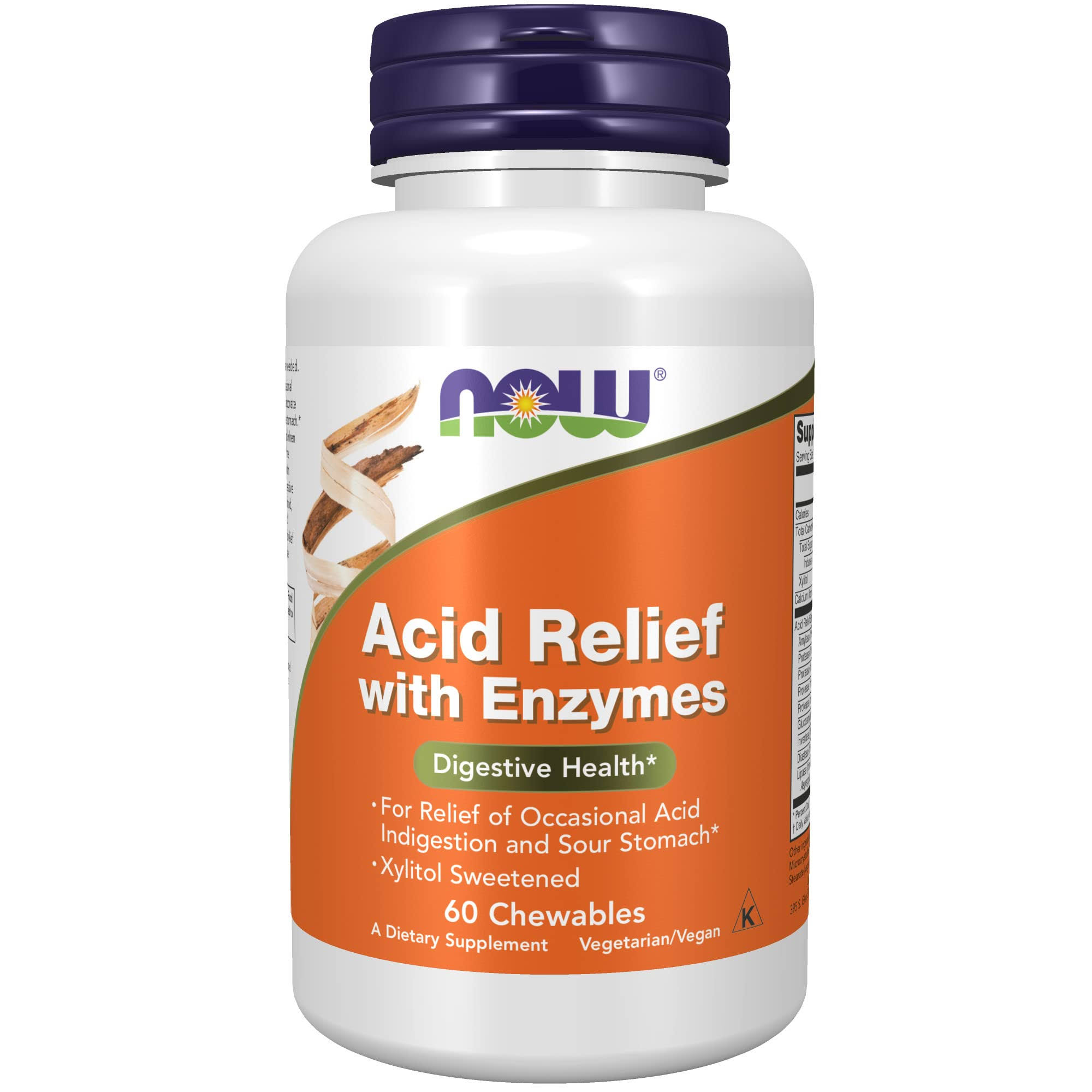 Now Foods Acid Relief With Enzymes - 60 Chewables