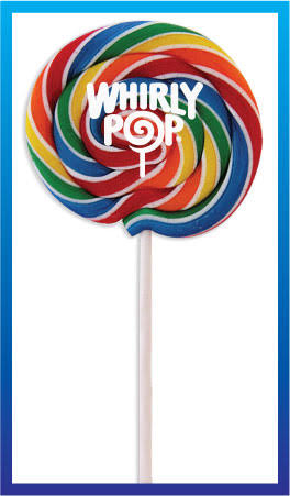 Adams Inc Rainbow Whirly Pops Lollipop