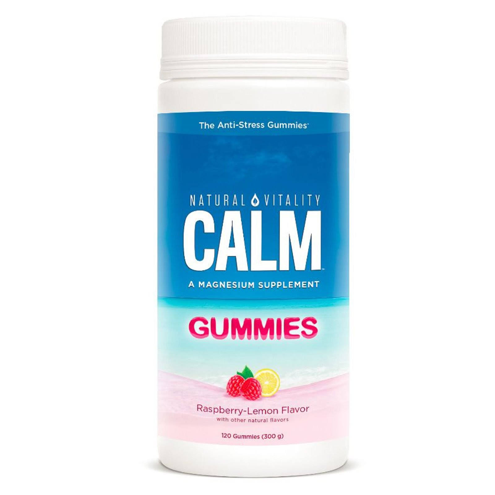 Natural Vitality Calm the Anti-Stress Gummies - Raspberry Lemon, x120