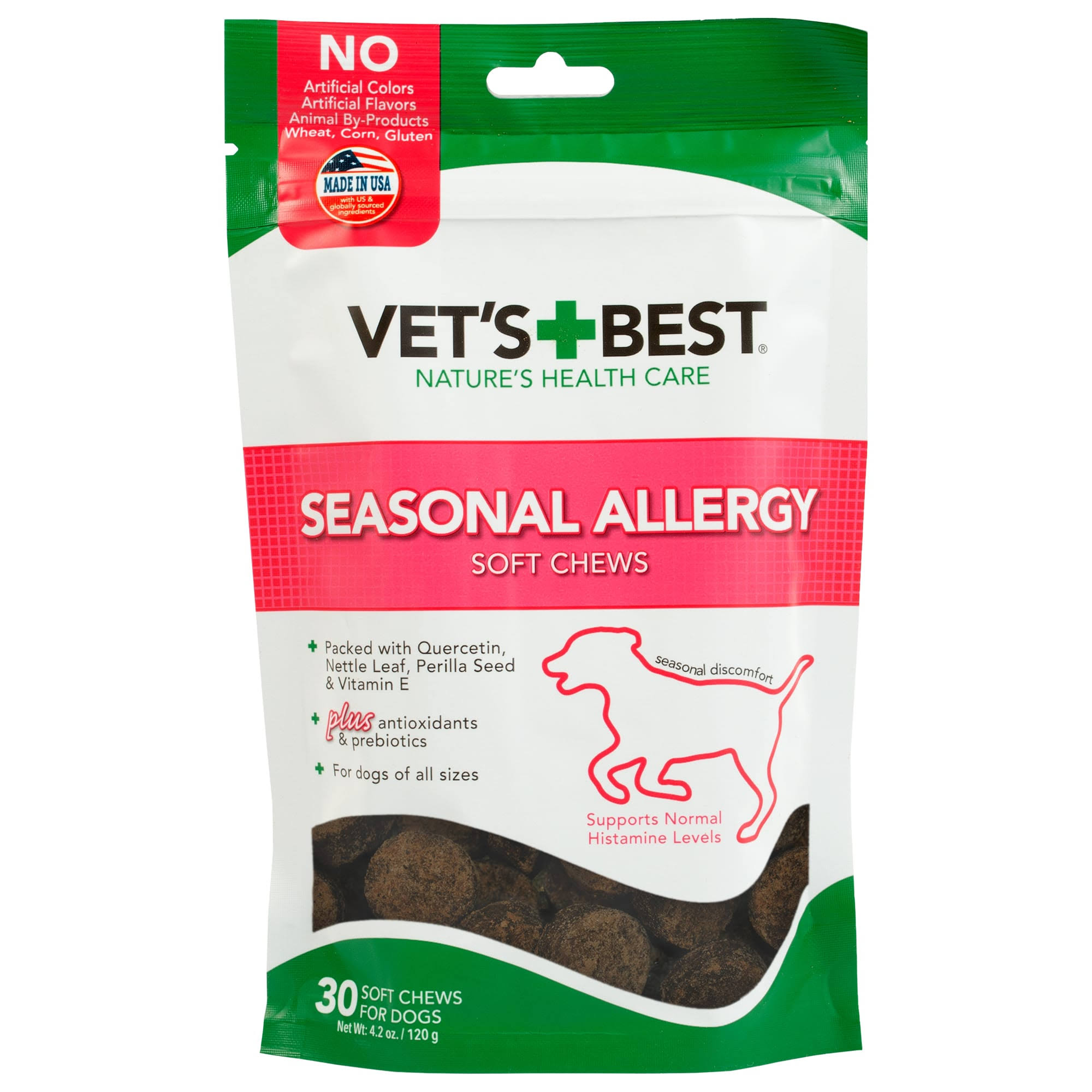 Vet's Best Seasonal Allergy Soft Chews Dog Supplement - 30 Count