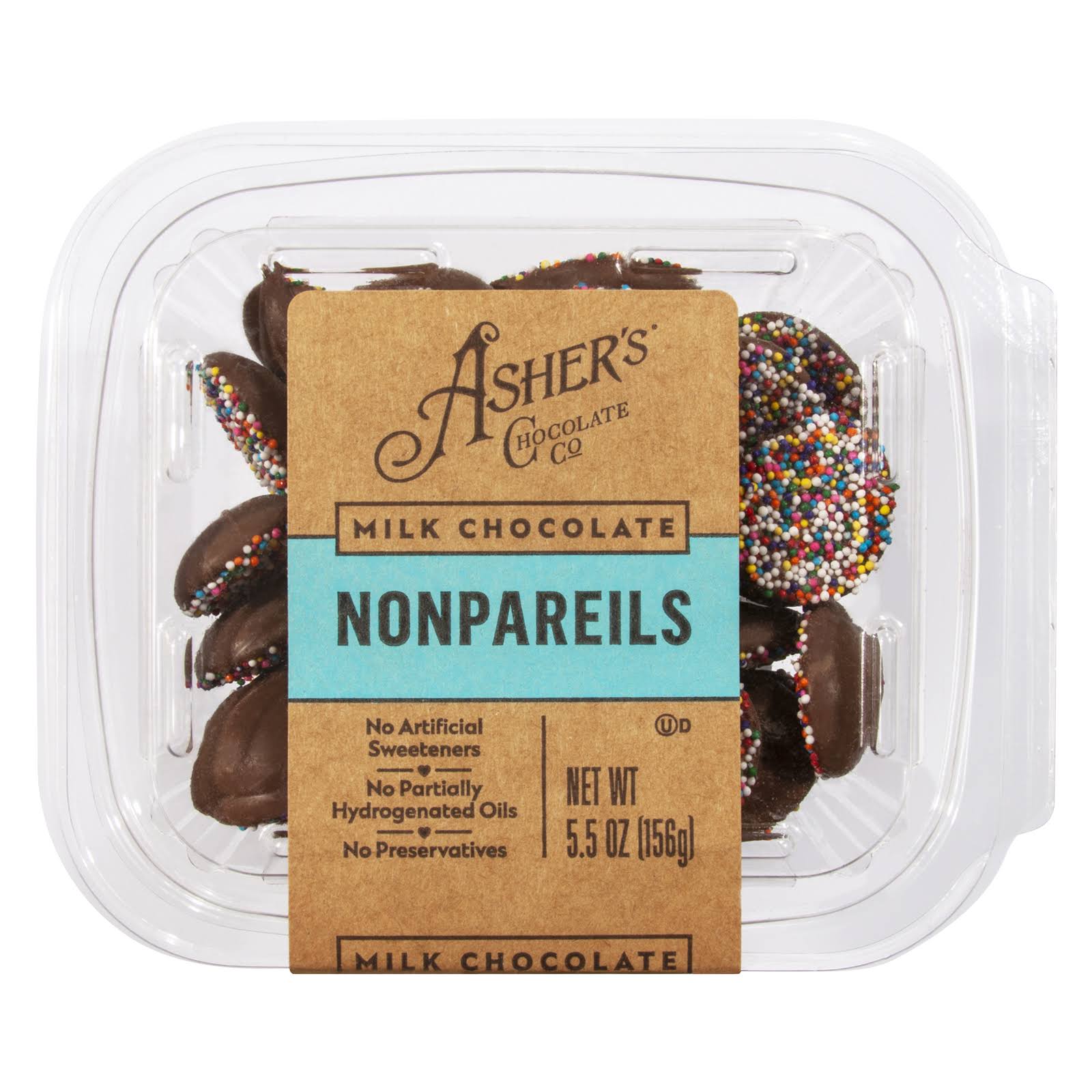 Asher's Chocolate Co Milk Chocolate Nonpareils - 5.5 oz