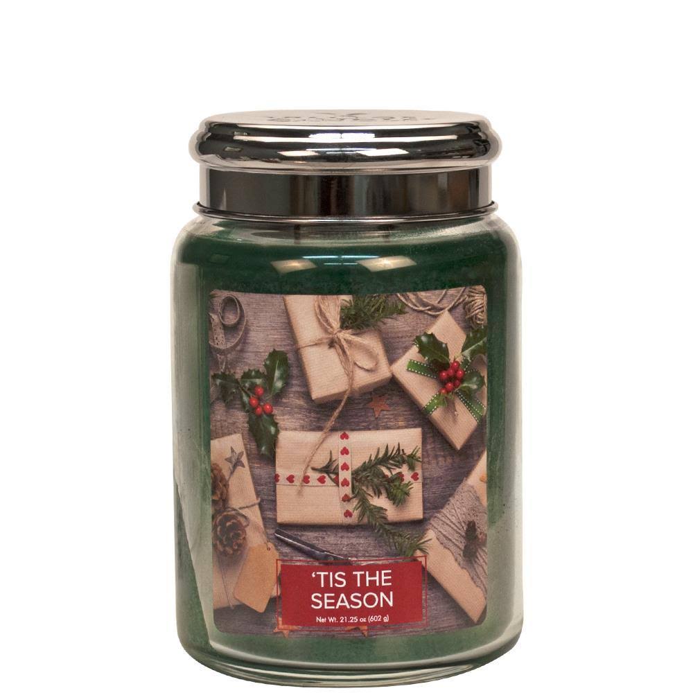 Village Candle TIS The Season 26 oz Glass Jar Scented Candle, Large