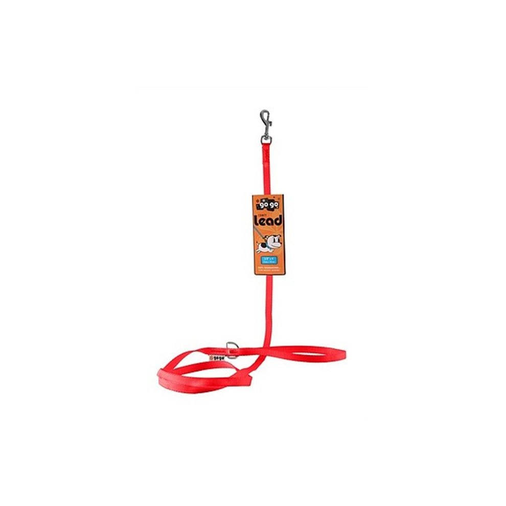 GoGo 15008 Extra Small 0.38 in. x 6 ft. Red Comfy Nylon Leash