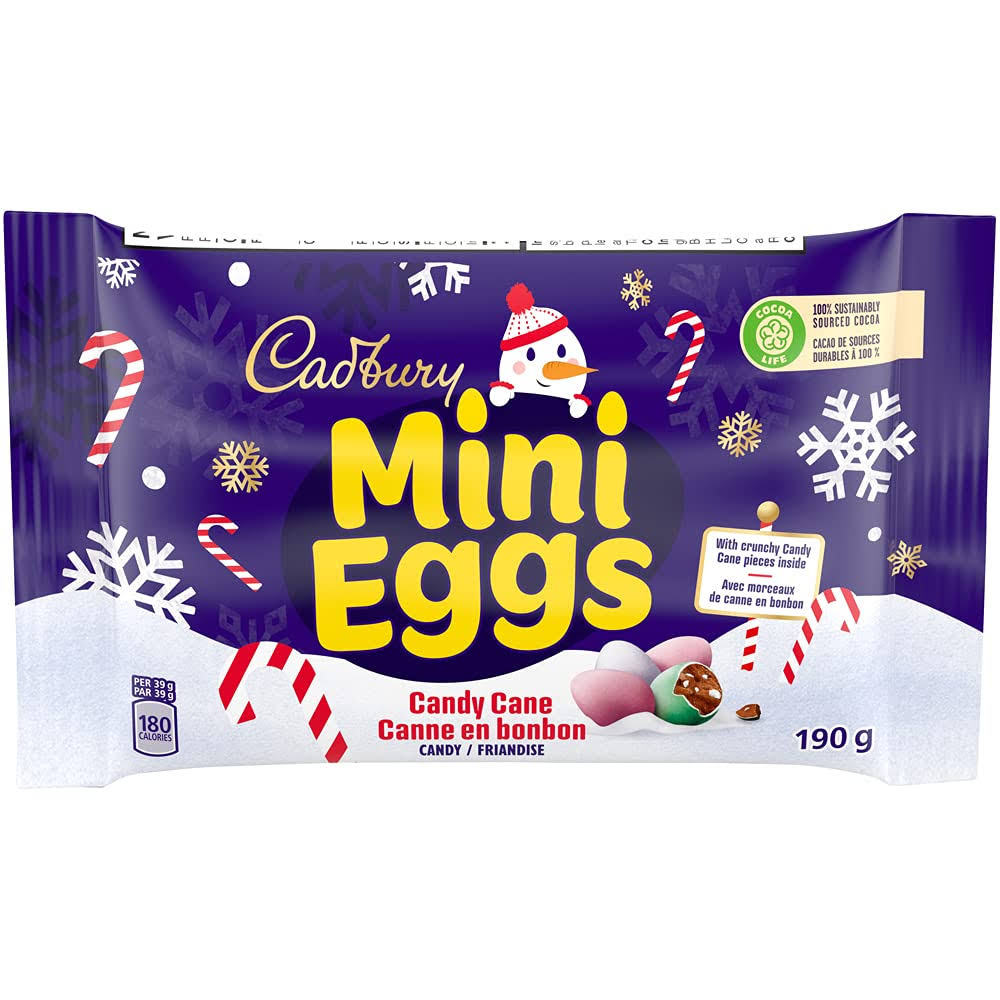 Cadbury Mini Eggs Candy Cane Candy, 190 G