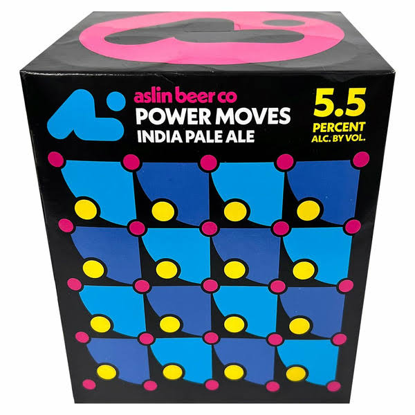 Aslin Beer Co Beer, India Pale Ale, Power Moves - 16.00 oz