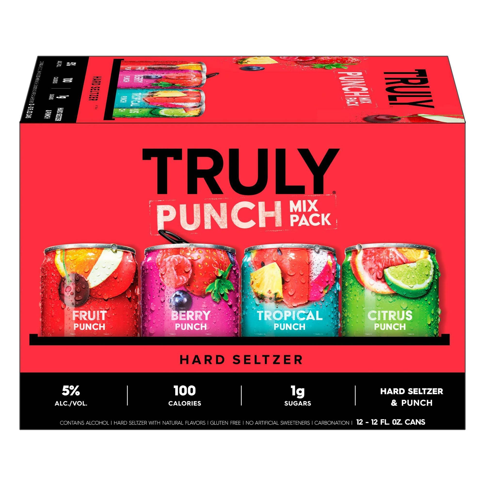 Truly Hard Seltzer, Punch, Mix Pack - 12 pack, 12 fl oz cans