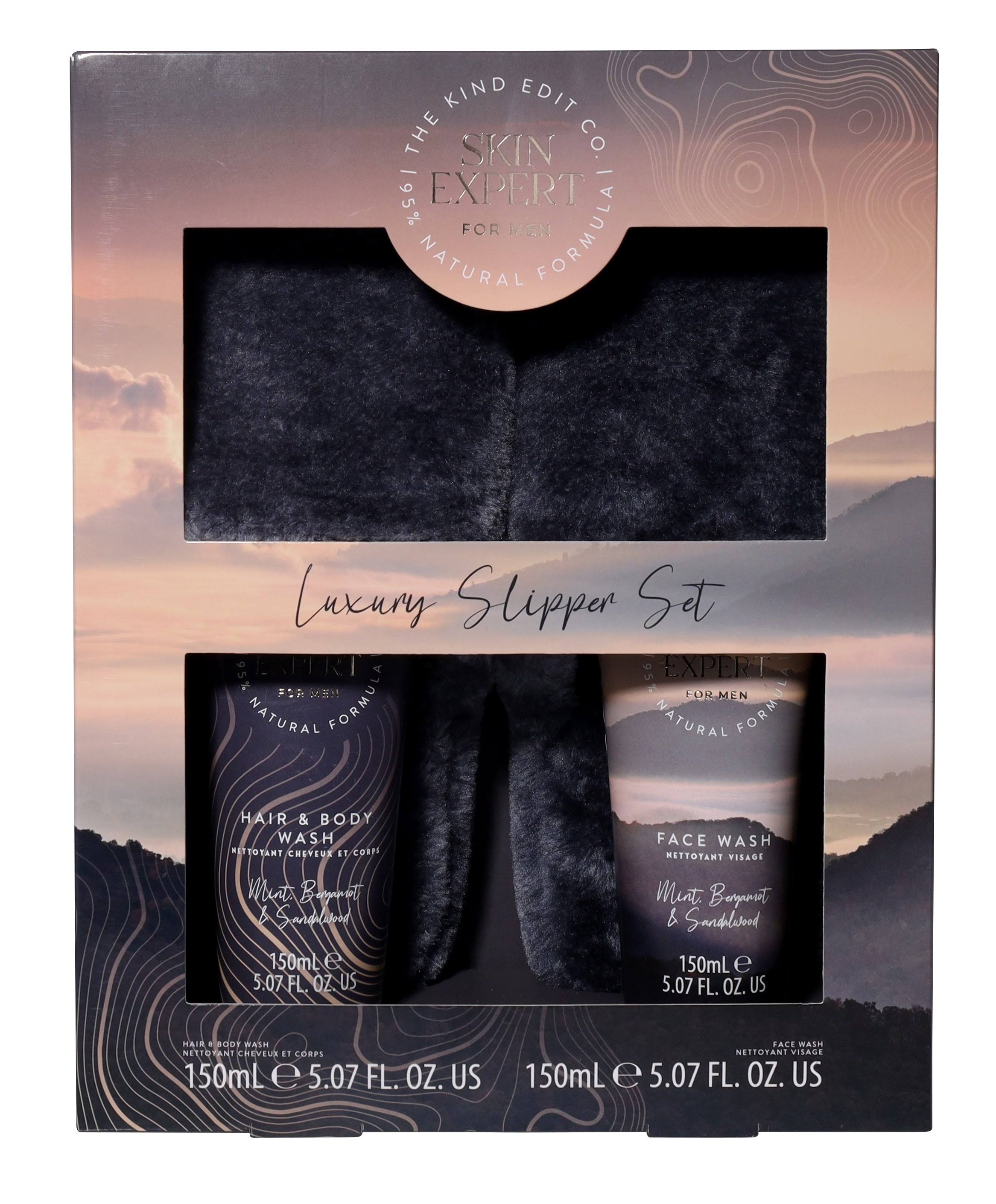 The Kind Edit Co Skin Expert Slipper Gift Set 150ml Hair Body Wash 150ml FA